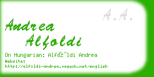 andrea alfoldi business card